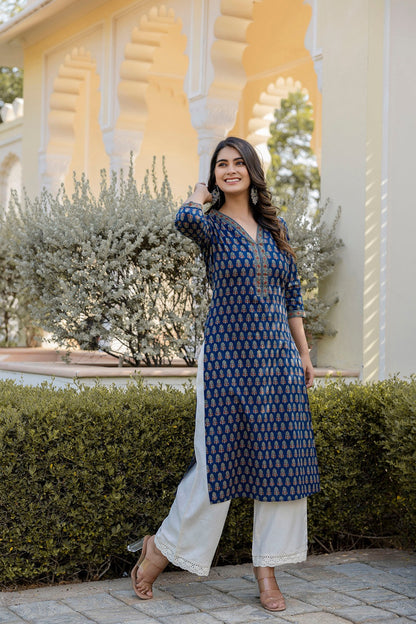 Pure Cotton Ethnic Printed Kurti Top ( Top Only)