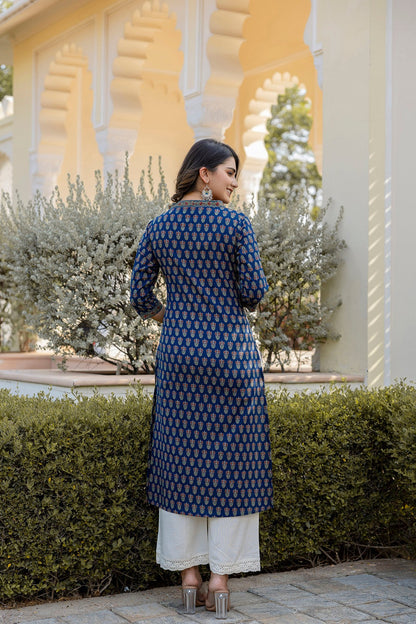 Pure Cotton Ethnic Printed Kurti Top ( Top Only)