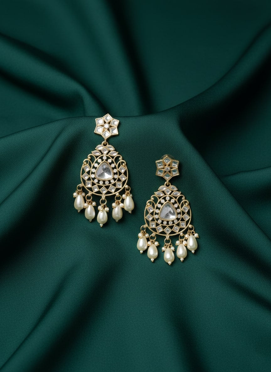 Beautiful Kundan & Beaded Earrings