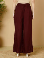 Solid Rayon  Straight Palazzo Pants