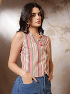 Multi Cotton  Printed Top