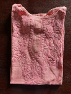 Rayon Chikankari Sleeveless Short kurti Top