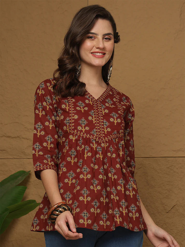 Soft Cotton Printed Top