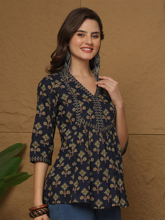 Soft Cotton Printed Top