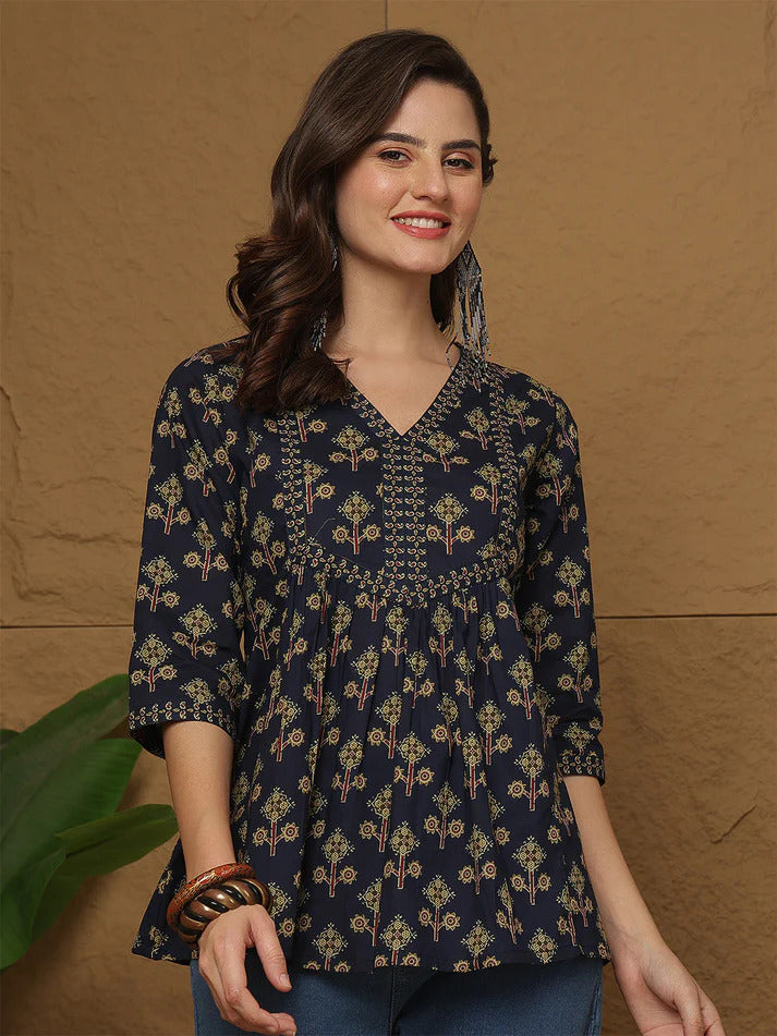 Soft Cotton Printed Top