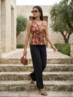 Maroon Printed Soft Cotton Top