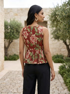 Maroon Printed Soft Cotton Top