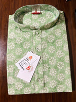 Load image into Gallery viewer, Pista Green Cotton Kurta Pajama Set
