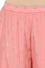 Load image into Gallery viewer, Pink &amp; Blue Embroidered Muslin Kurti Palazzo Set
