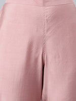 Load image into Gallery viewer, Pink Silk Blend Solid Kurti Pants With Dupatta
