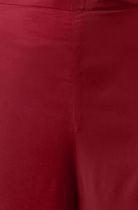 Magenta Rayon Kurti Palazzo Set with Blue Printed Dupatta