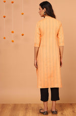 Load image into Gallery viewer, Sunset Yellow Cotton Kurta
